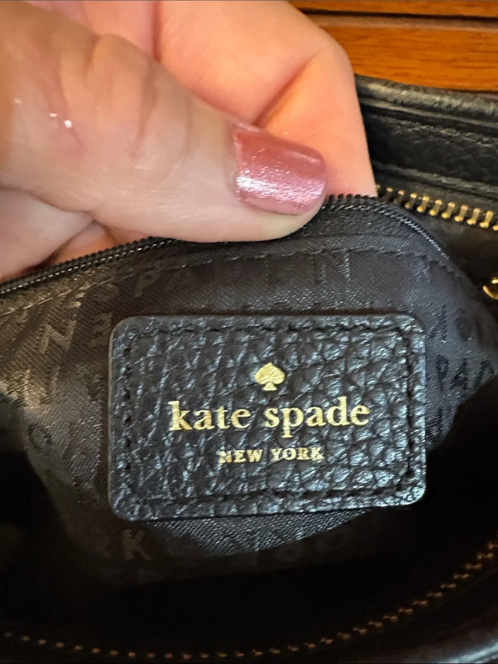 Kate Spade Black Leather Crossbody Bag with Tassel